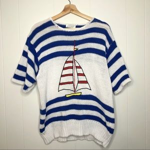 Vintage lord & taylor sailboat sweater